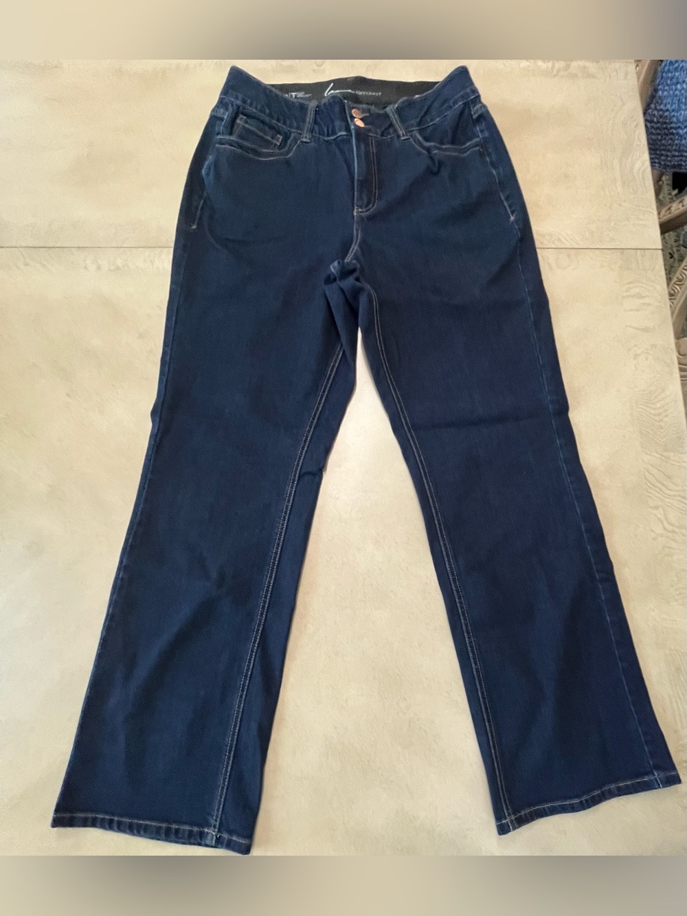 Lane Bryant Tighter Tummy High-Rise Straight Leg Jeans Dark Wash Size 14
